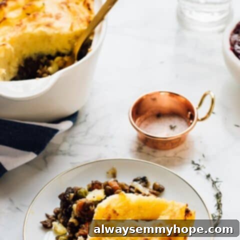 25 Festive Vegan Recipes for St. Patrick's Day 3 Hearty Vegan Shepherd's Pie with a golden mashed potato topping, perfect for St. Patrick's Day.