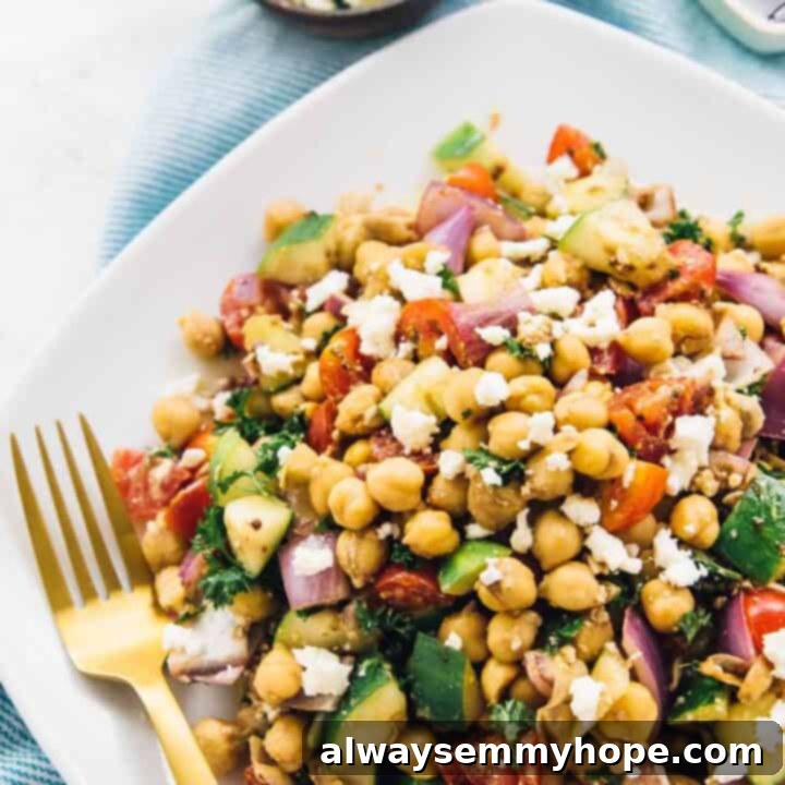 Quick 15-Minute Mediterranean Chickpea Salad