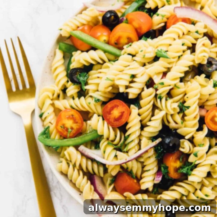 Quick 15 Minute Vegan Pasta Salad