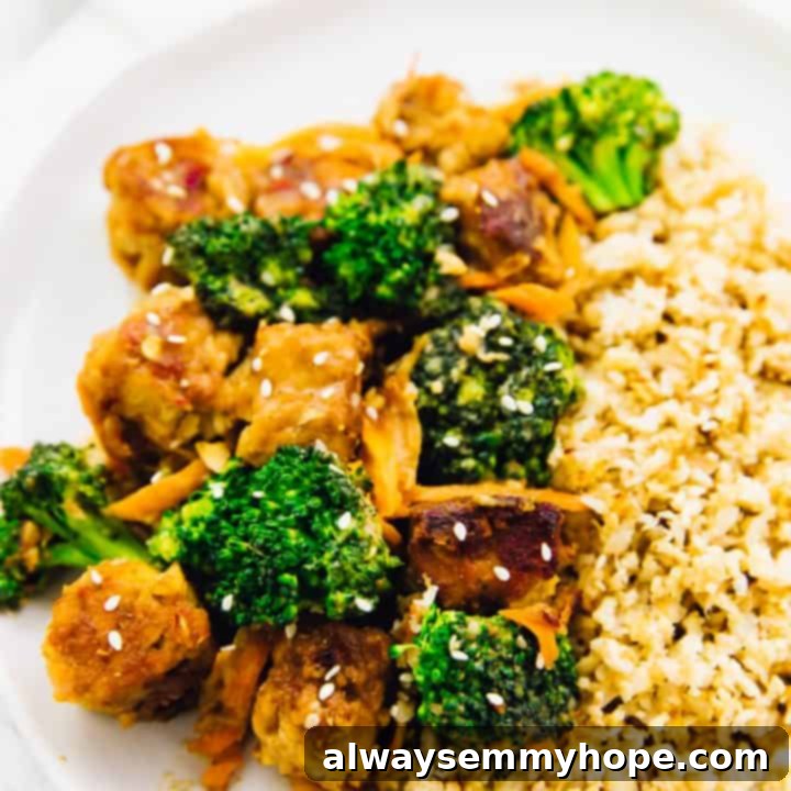 18 Fast Vegan Dinners Under an Hour 7 Tempeh Stir Fry with Peanut Ginger Sauce