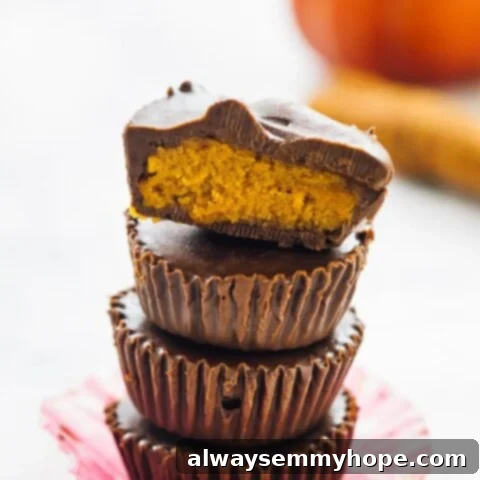 Pumpkin Chocolate Cups arranged on a serving plate.