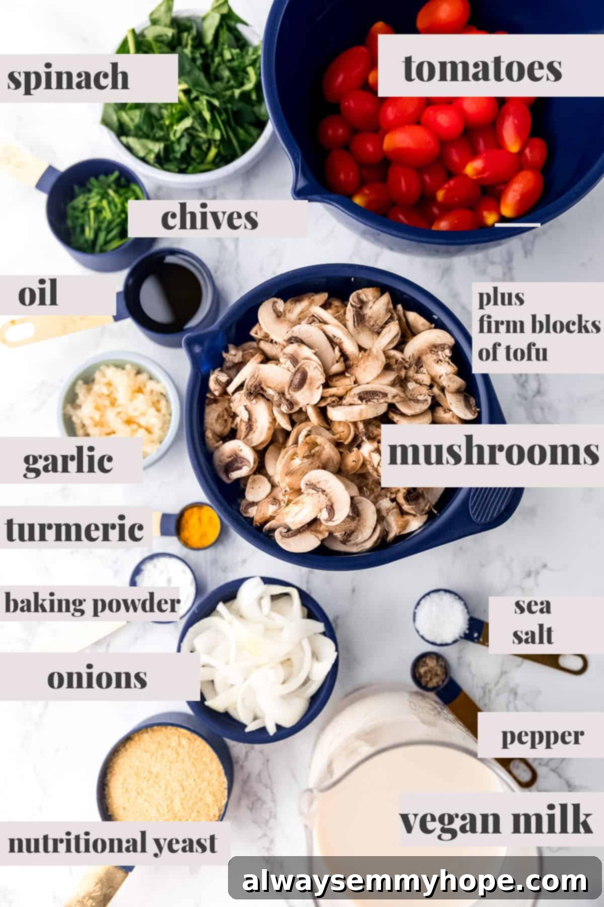 Ingredients for frittata.