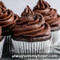 Decadent Dairy-Free Chocolate Cupcakes 13 close up of vegan chocolate cupcakes with frosting and sprinkles