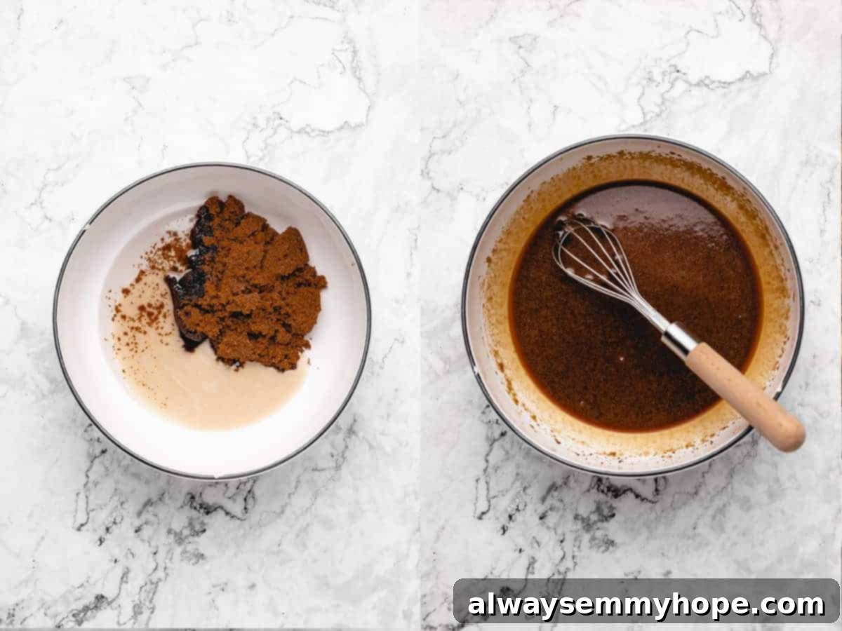 ingredient shots of making of gluten free brownies