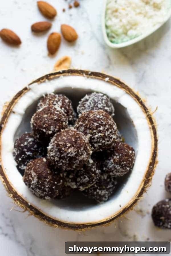 Delicious No-Bake Brownie Energy Bites for a healthy snack