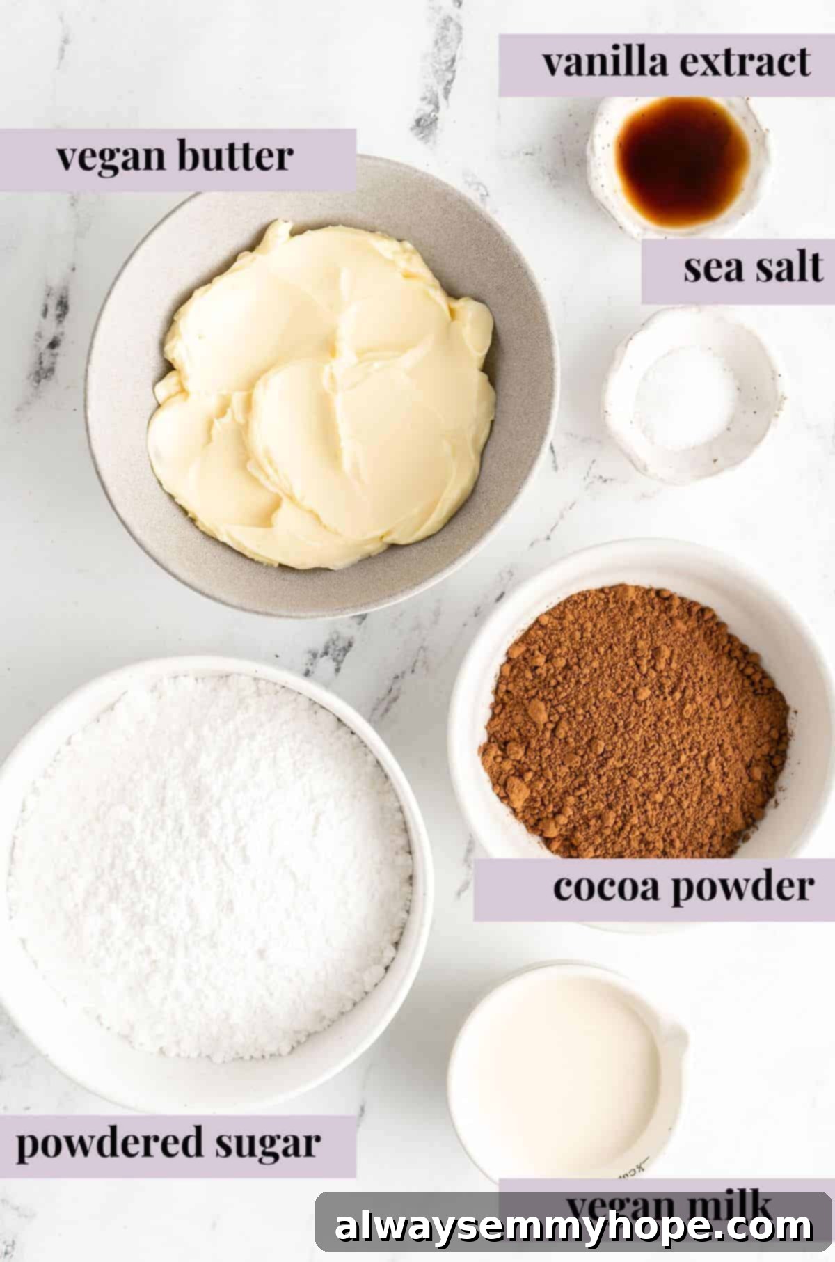 ingredients to make gluten free chocolate cake frosting