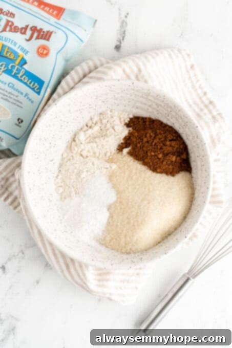 dry ingredients for the cake