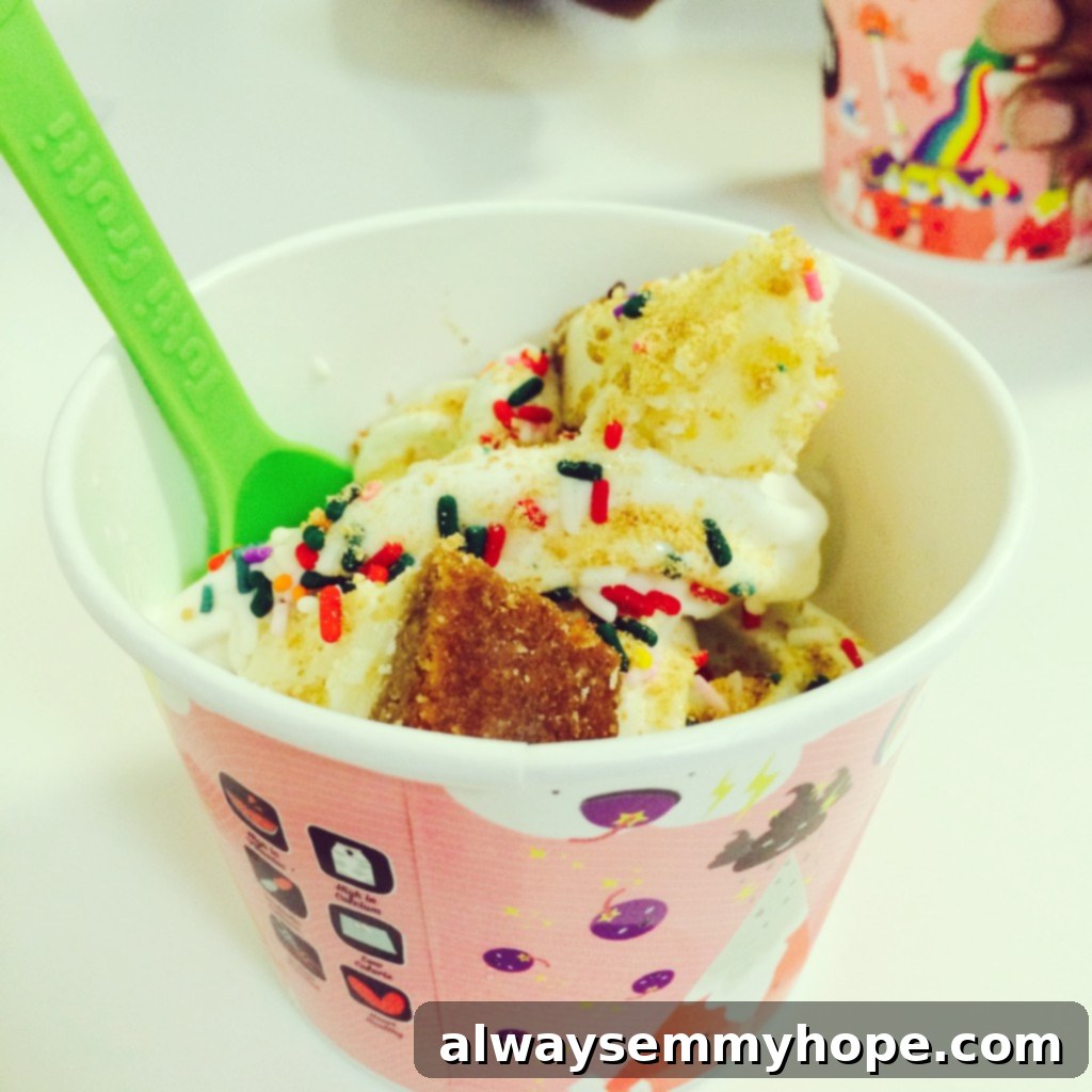 Tutti Frutti is cream in a tub.