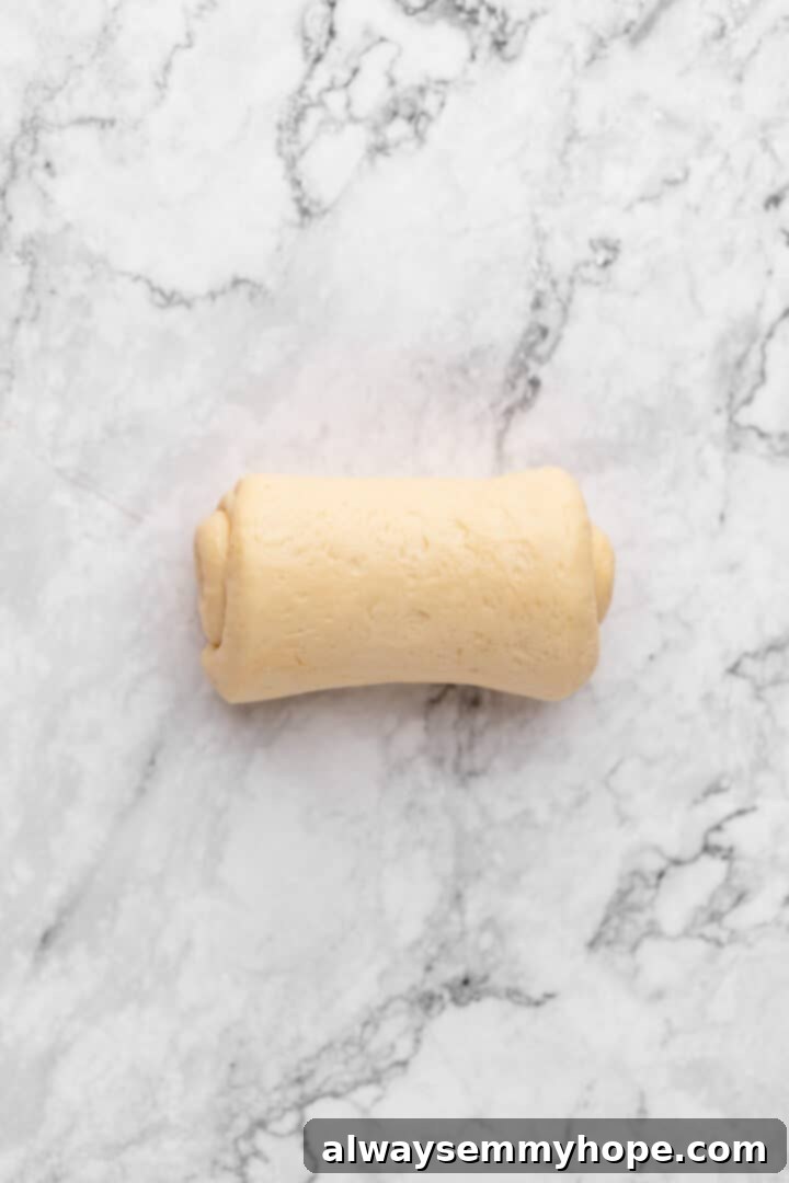 Fluffy Vegan Japanese Milk Bread 21 Roll of milk bread dough