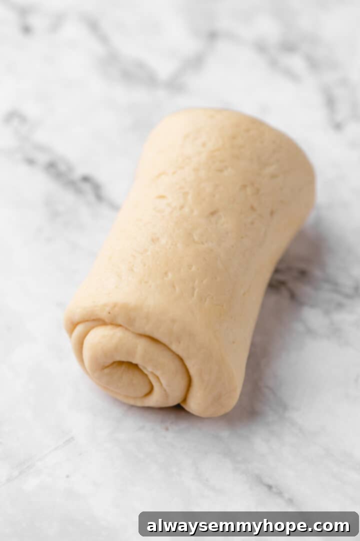 Fluffy Vegan Japanese Milk Bread 22 Roll of milk bread dough