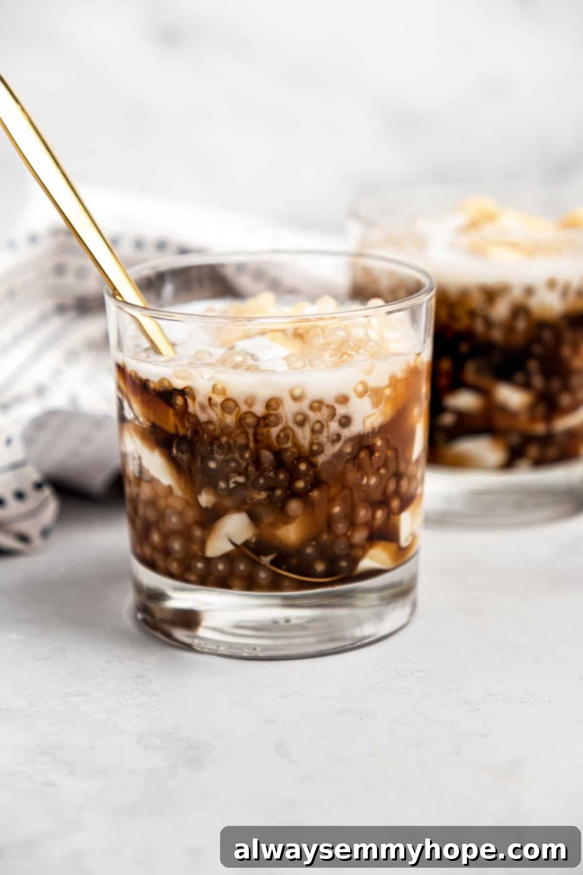 Two glasses of Filipino taho