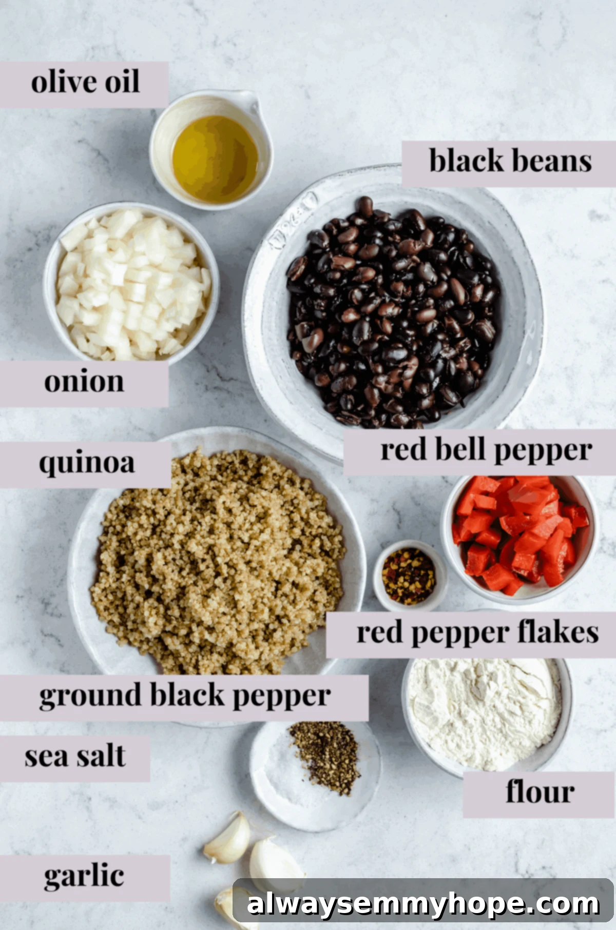 Black bean burgers are made with cooked quinoa, sautéed onions, and smoky strawberry BBQ sauce! Veggie burgers have never tasted this good! Black bean burger ingredients.