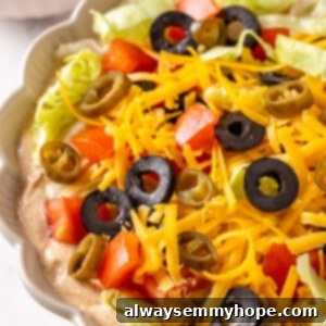 Ultimate Taco Dip 2 Vegan taco dip in bowl