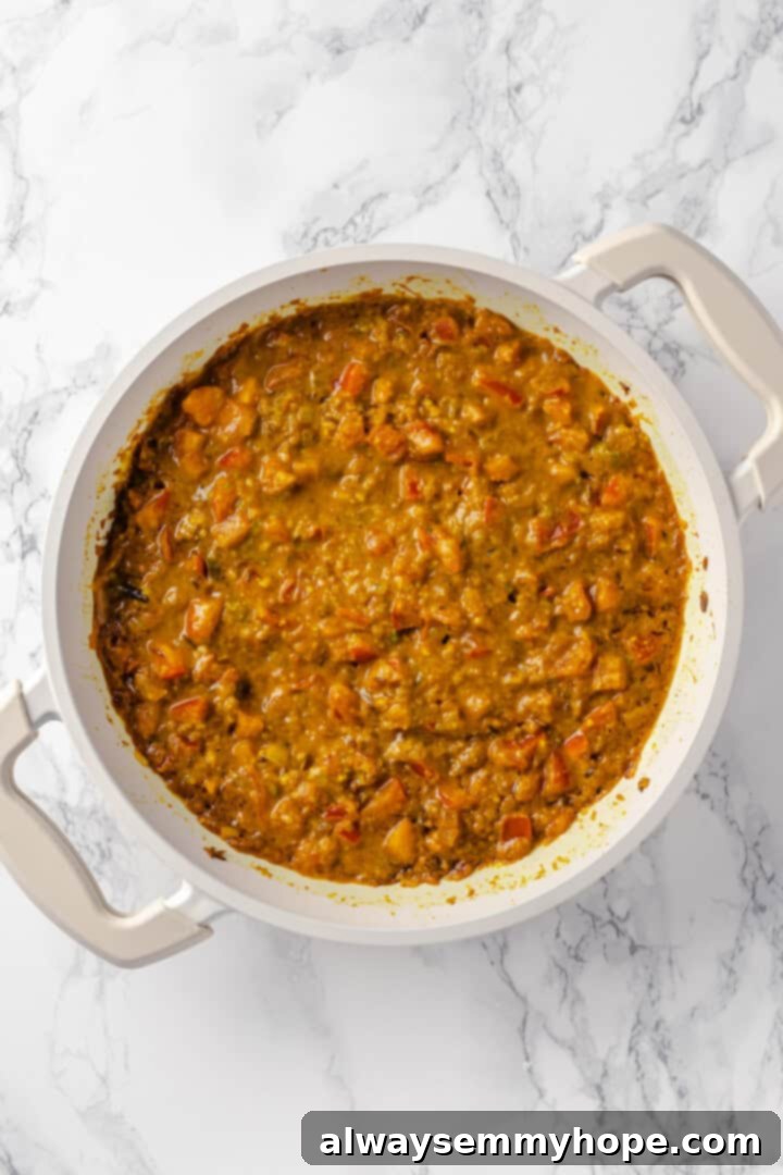 Vegetable korma is a rich and creamy Indian curry loaded with warm spices and tender veggies. It’s absolutely decadent and so easy to make! Sauce for vegetable korma