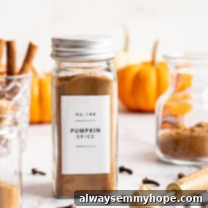 Jar of homemade pumpkin pie spice