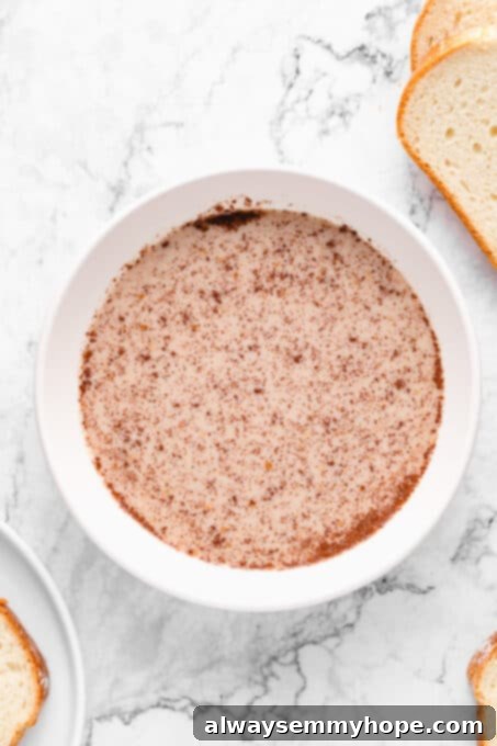 Mixture for dipping the french toast.