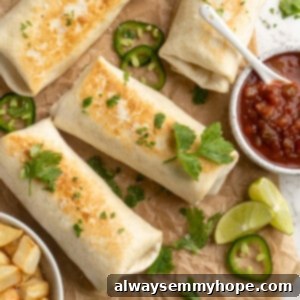 Overhead view of vegan breakfast burritos