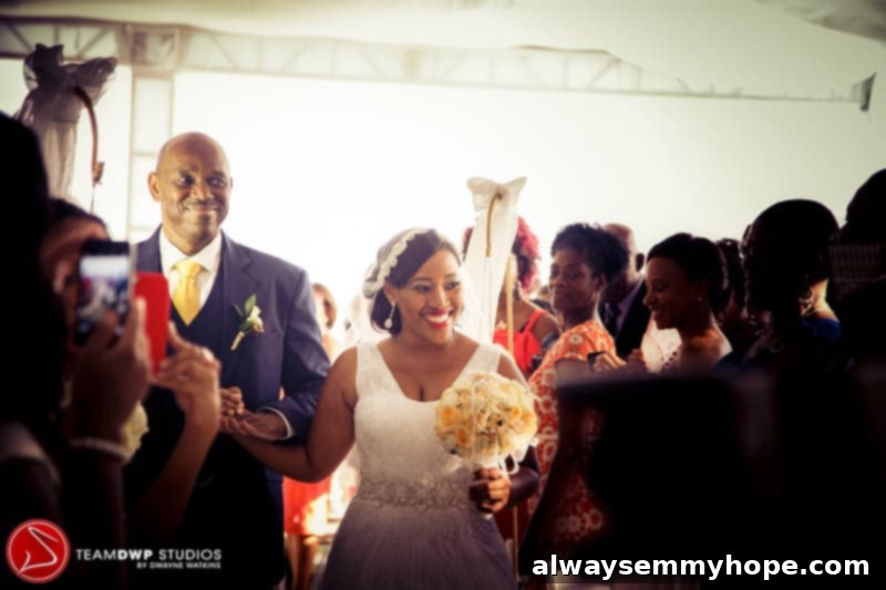 Happy New Year and a Medical Update 16 Jessica gracefully walking down the aisle on her wedding day.