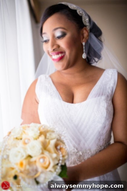 Happy New Year and a Medical Update 6 Jessica radiating happiness in her elegant wedding dress.