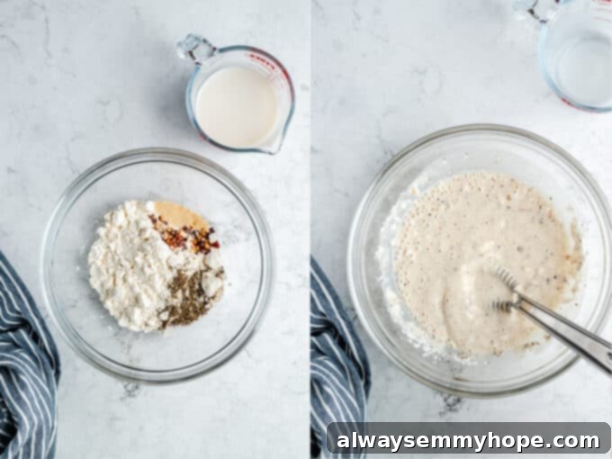 step by step making of the cauliflower wings