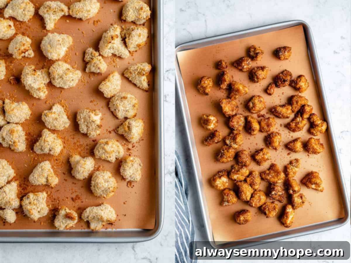 step by step making of the cauliflower wings
