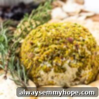 Pistachio Crowned Vegan Cheese Ball 6 img 8759 7