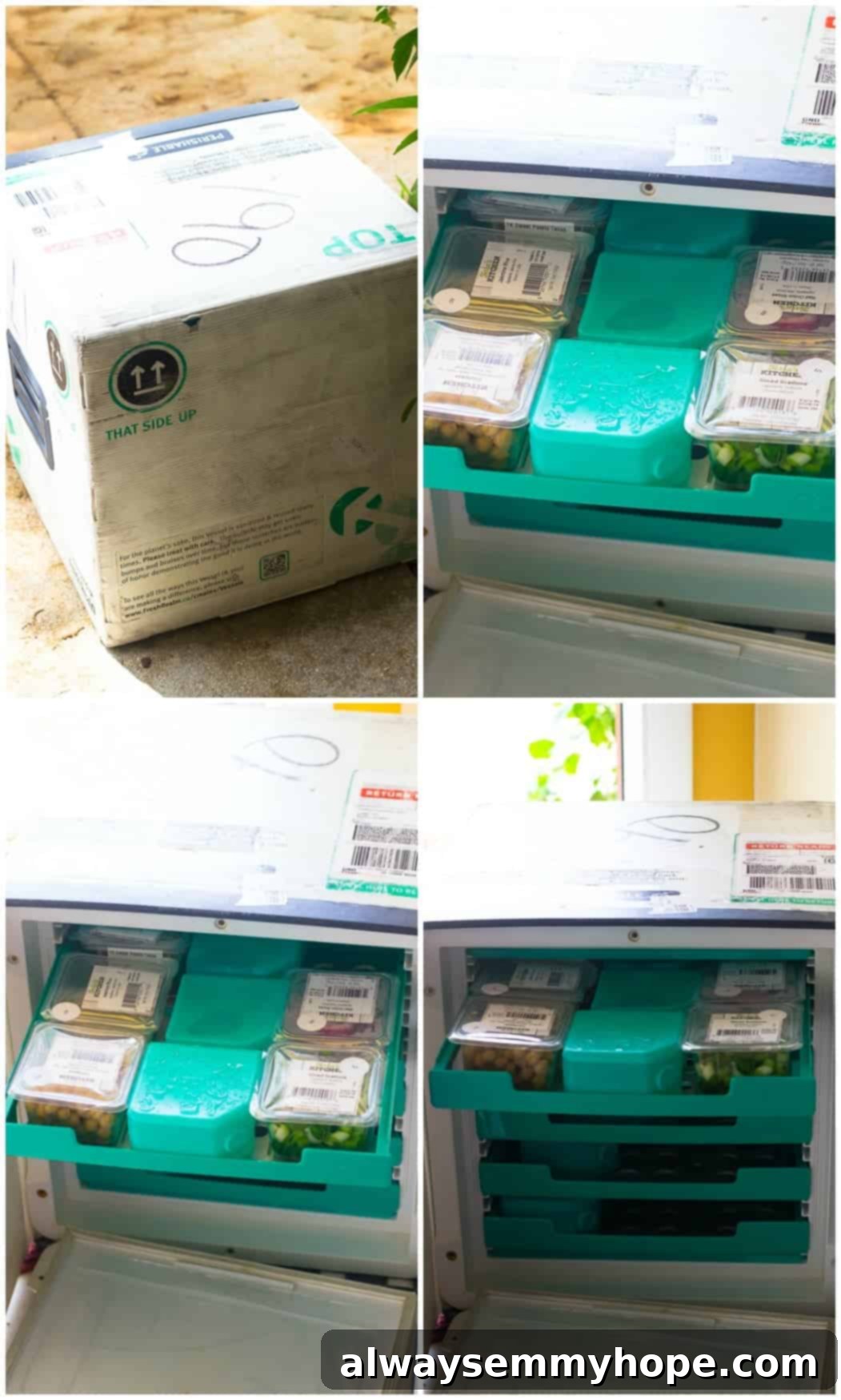 Terra's Kitchen: Sweet Potato Tacos Put to the Test 4 A creative montage showcasing the Terra's Kitchen delivery box, highlighting its eco-friendly design and fresh contents.