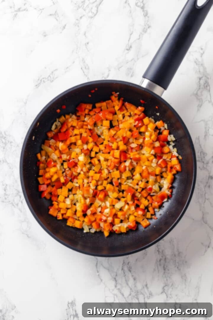 Veggies softened in pan