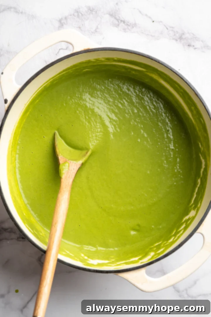 Broccoli Fridge Clean-Out Soup in Dutch Oven