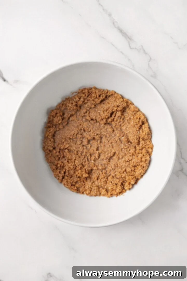 Bran and vegan buttermilk soaking in a mixing bowl.
