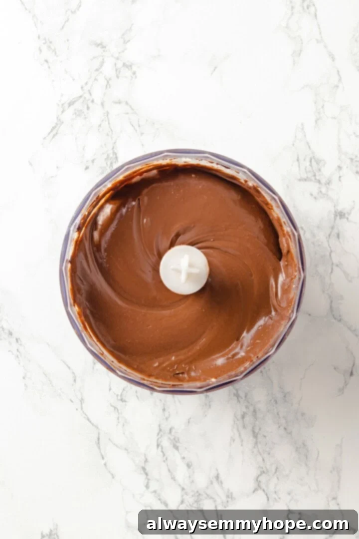Silken tofu chocolate mousse in food processor