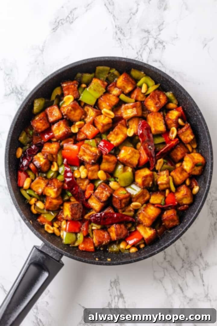 Skillet of Kung Pao Tofu