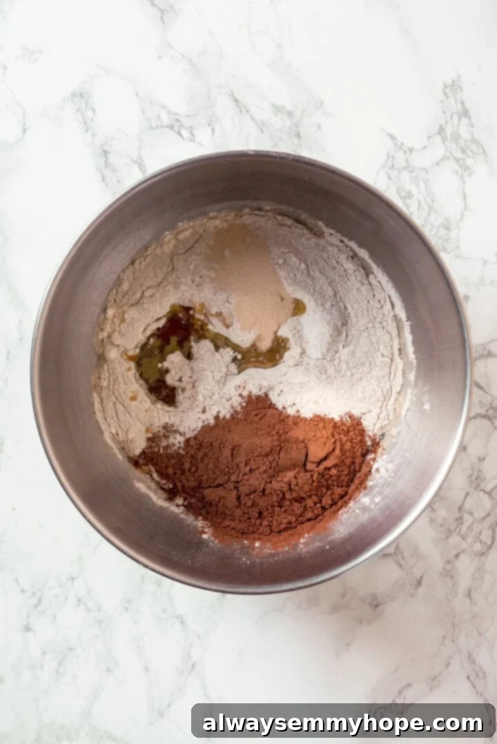 Pumpernickel Bread: A Deep Dive into Flavor and Tradition 4 Dry ingredients mixed in a bowl for pumpernickel bread